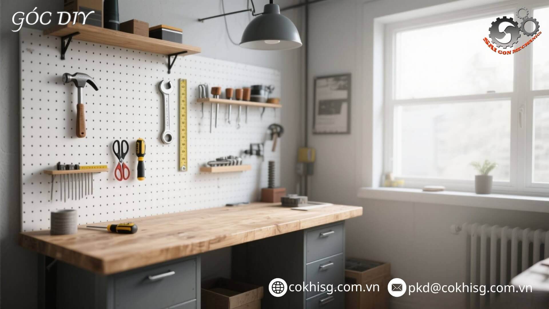 bảng treo dụng cụ góc DIY