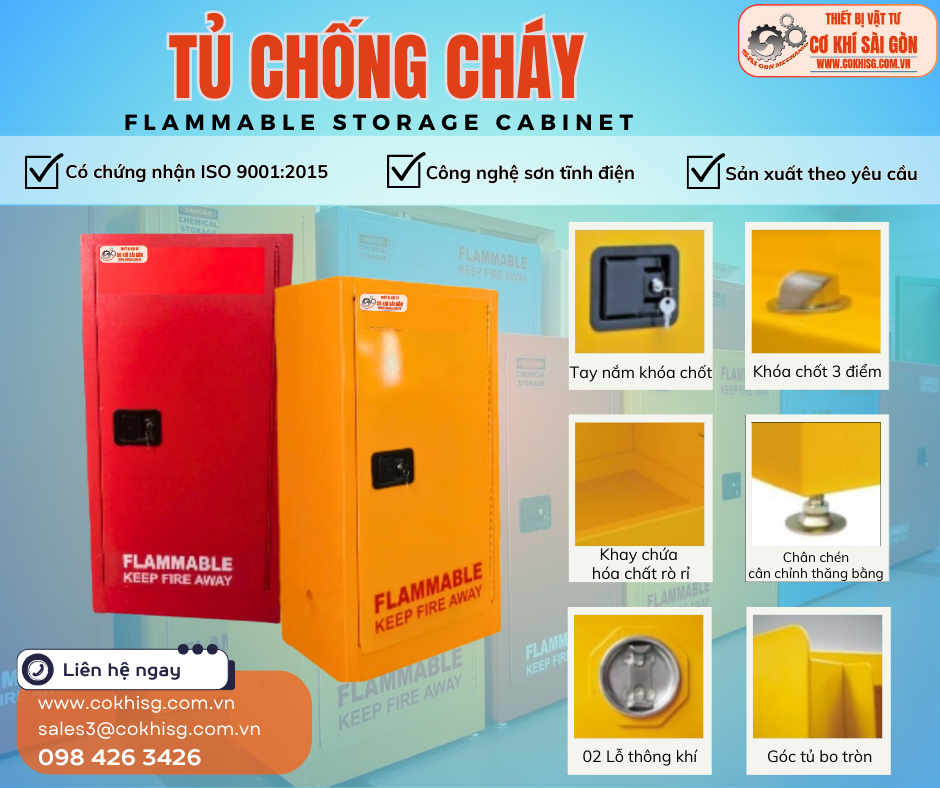 tủ đựng hóa chất chống cháy