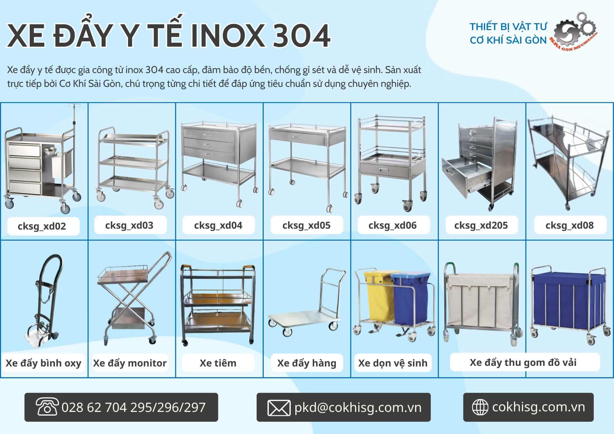 xe đẩy y tế bền đẹp