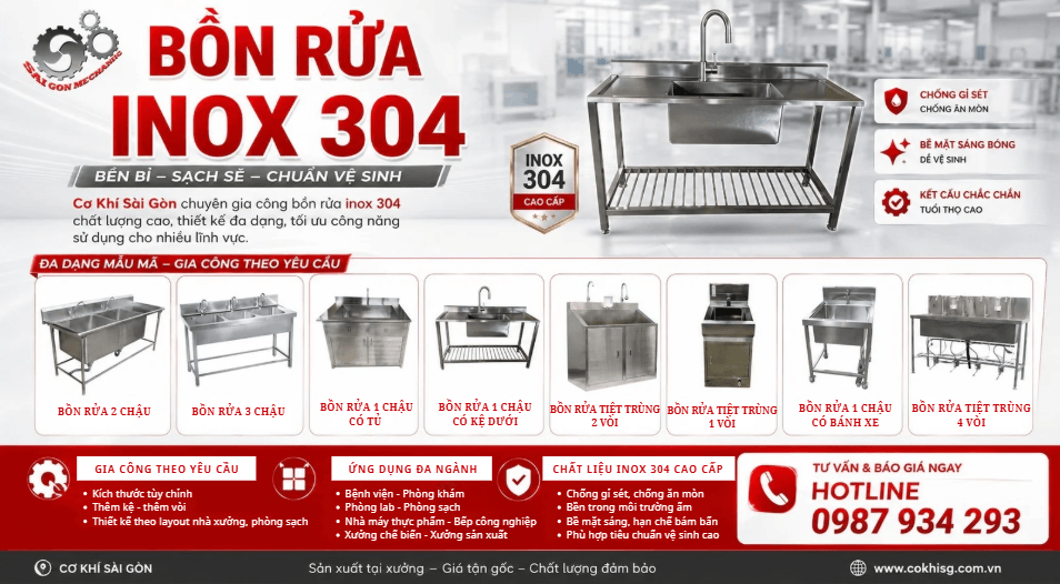 bồn rửa inox 304