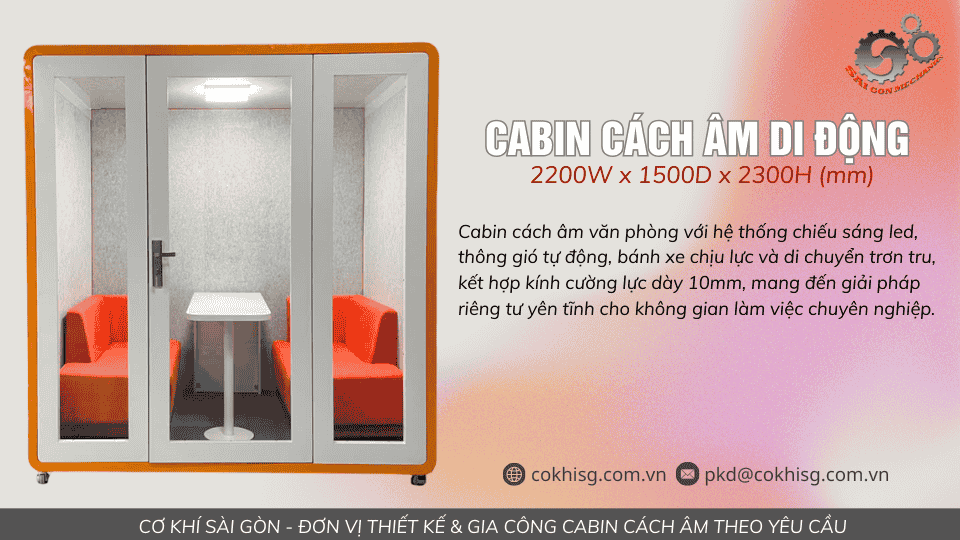 cabin cách âm thiết kế theo yêu cầu
