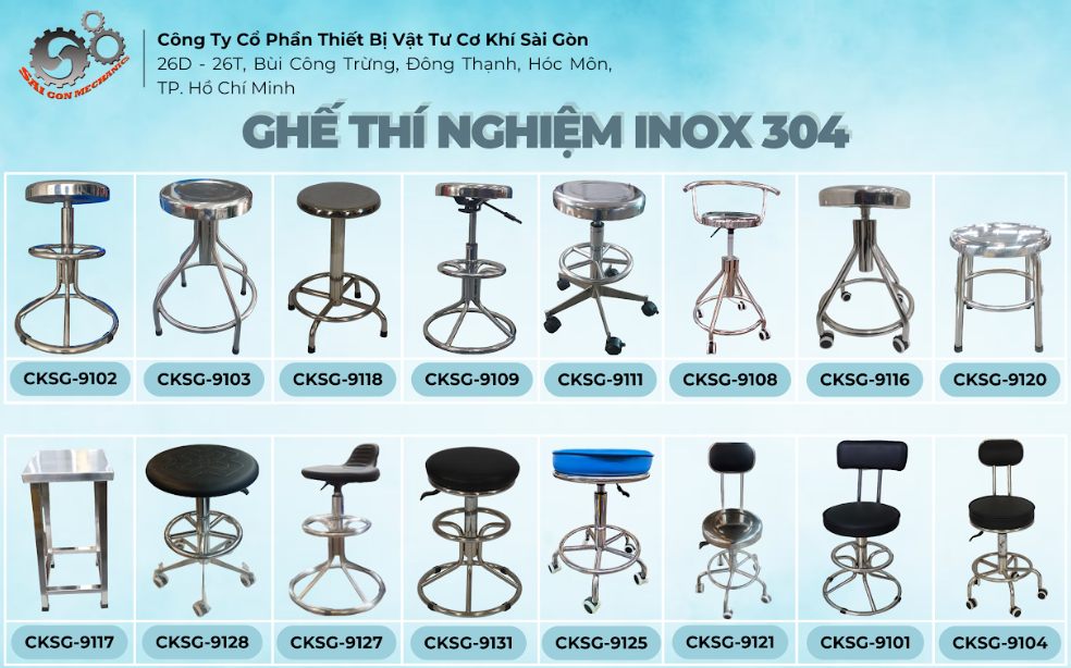 ghế inox 304