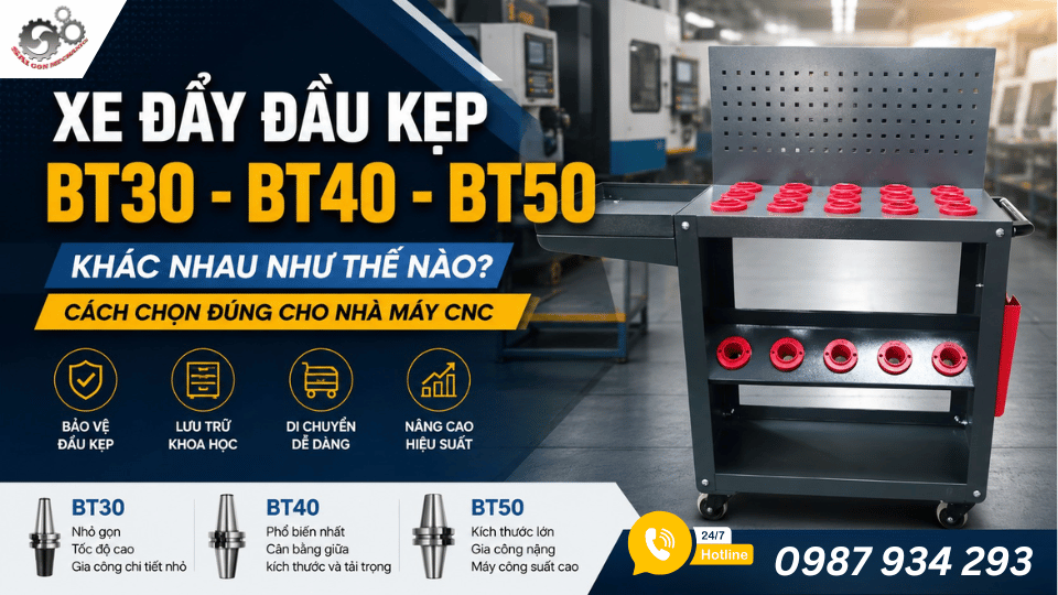 xe đẩy đầu kẹp